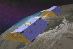 Artist&#039;s concept of the twin GRACE satellites