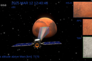 Sped-up simulation of Hera’s Mars flyby