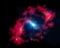 hydrogen surrounding the heart of a galaxy with a supermassive black hole at its centre - NGC 4151, one of the nearest galaxies with an actively growing black hole